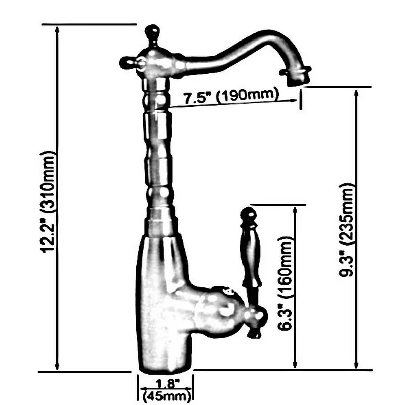 Oil Rubbed Bronze Kitchen Faucet 360 Swivel Bathroom Basin Sink Mixer Tap Single Handle Hole Hot and Cold Water Mixer Taps KD859 Oil Rubbed Bronze Kitchen Faucet 360 Swivel Bathroom Basin Sink Mixer Tap Single Handle Hole Hot and Cold Water Mixer Taps KD859