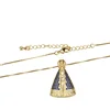 SUNSLL-collier pendentif fait à la main pour femmes, en cuivre doré, zircone cubique, bijou à la mode, cadeau de fête ► Photo 2/6