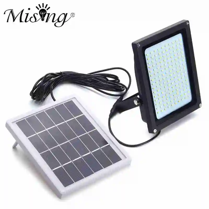 

Mising 150 LED Floodlight Solar Light 3528 SMD Solar Powered LED Flood Light Sensor Outdoor Garden Security Wall Lamp 8W