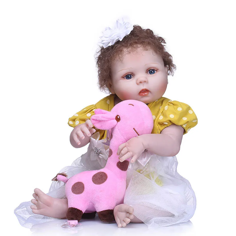 

56CM/22inch Lifelike Jointed Reborn Doll Silicone Newborn Baby Princess Dolls Kids Playmate BM88