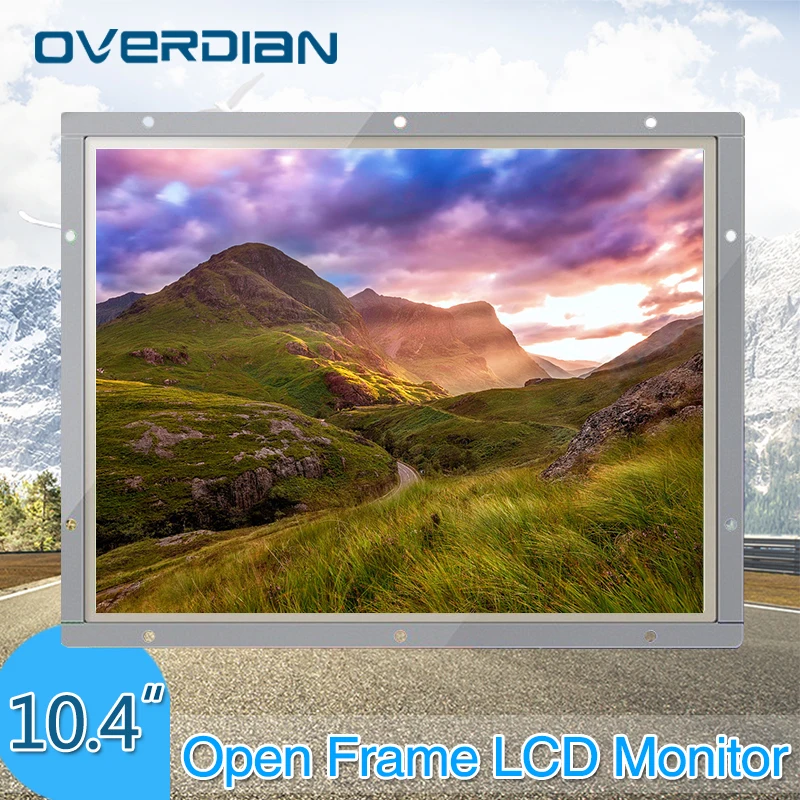 

Display 10/10.4"Industria Lcd Monitor VGA/HDMI/TV/AV Interface White Open Frame Non-Touch Screen Metal Shell 1024*768