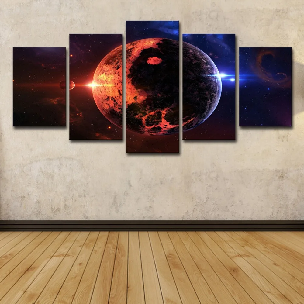 5P2267-HD Printed Space wide planet Painting Canvas Print room decor print poster picture canvas Free shipping (2) 