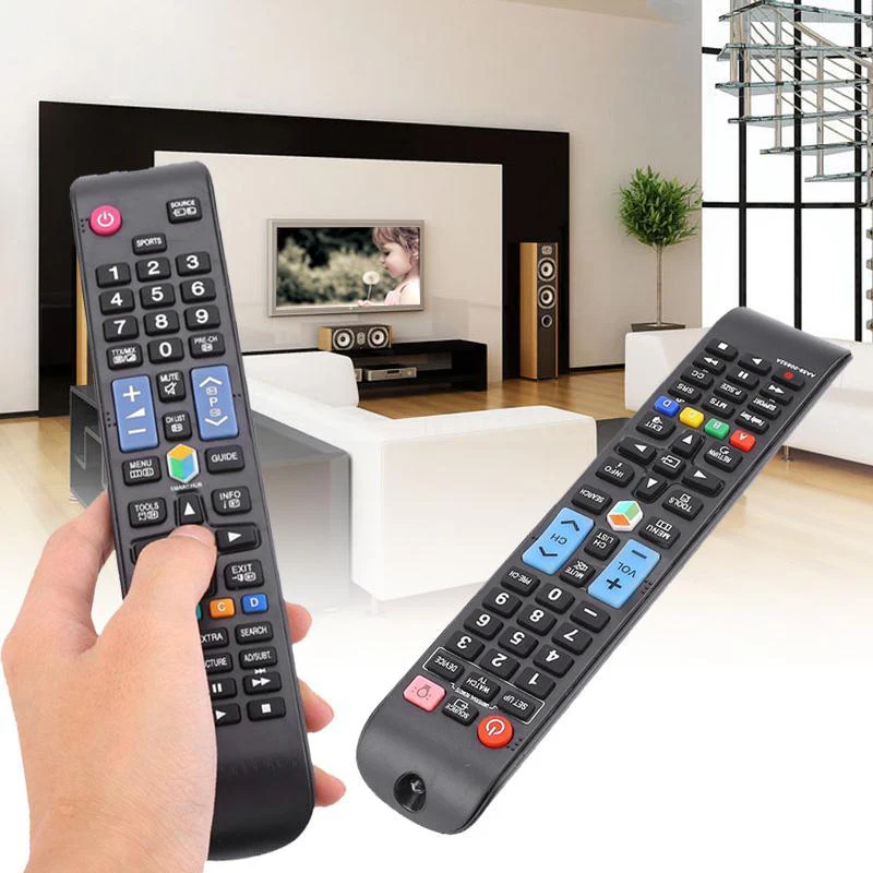 Пульт дистанционного управления Rc Aa59-00652A Кнопка Замена для samsung Hdtv Smart Tv черный