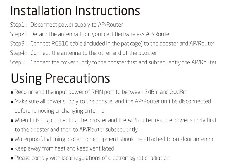 wireless internet amplifier Bộ Khuếch Đại Wifi 2.4Ghz Wi-fi Công Suất Tín Hiệu Tăng Áp 802.11b/g/n 4W Tiếp Sóng Không Dây 5W Wi Fi Router Mở Rộng Tăng Áp có Anten wifi network signal booster