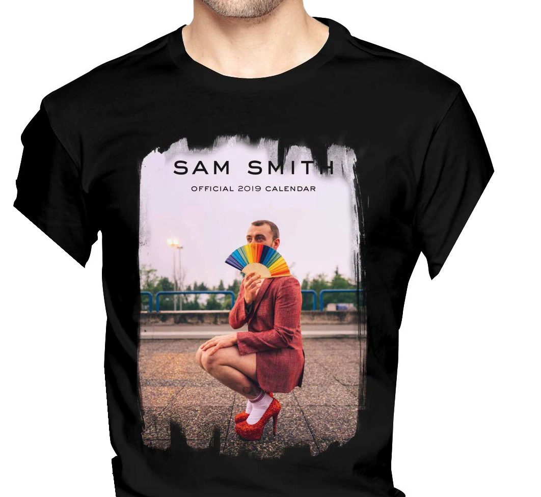 

Man's Sam Smith Fashionable Music Band Short Sleeves T Shirt Men Cotton T-Shirt Printed T Shirt Top Tee Punk Tops Plus Size