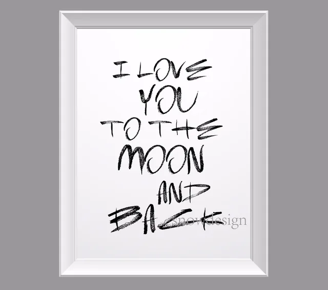 I Love You To The Moon And Back Wall Art aliexpress : buy i love you to the moon and back quote canvas I Love You To The Moon And Back Wall Art aliexpress : buy i love you to the moon and back quote canvas