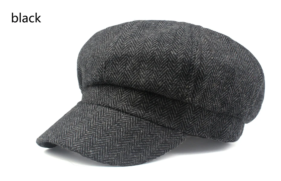 [YARBUU] Женская кепка Newsboy осень зима фетровые шапки для женщин винтажные толстые Восьмиугольные Кепка Женская Повседневная Boina дропшиппинг