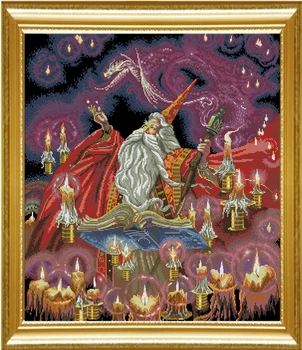 

NO-printed Unfinished R Thread Cross Stitch Sets Handmade Needlework Embroidery Kits,The Candle Myth