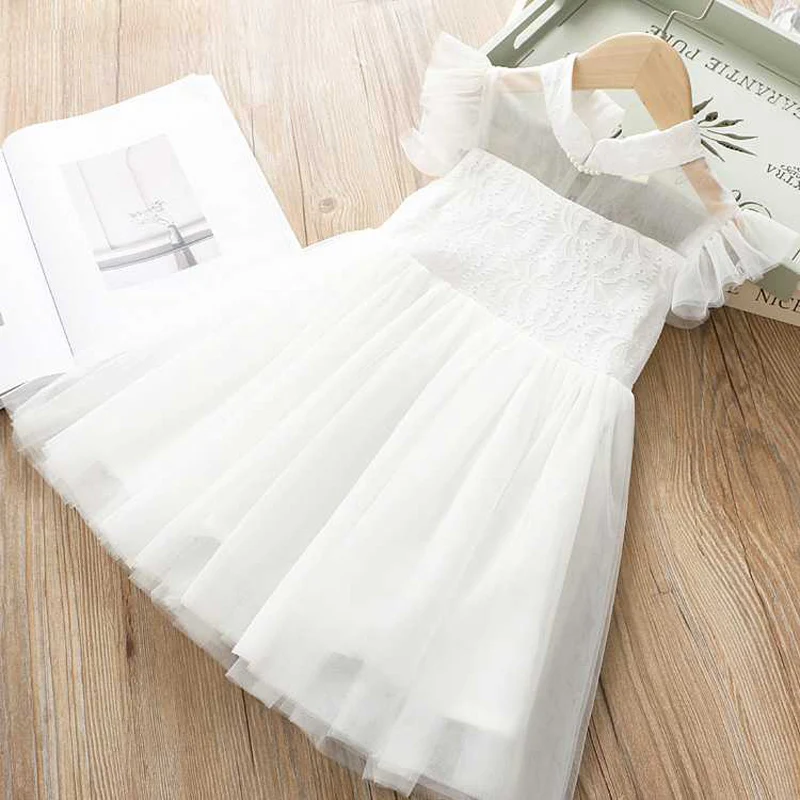 

Baby Summer Dress For Girl Kids Clothes Toddler Girls Tutu Princess Wedding Evening Party Baptism Elegant Dresses Top Quality 3T
