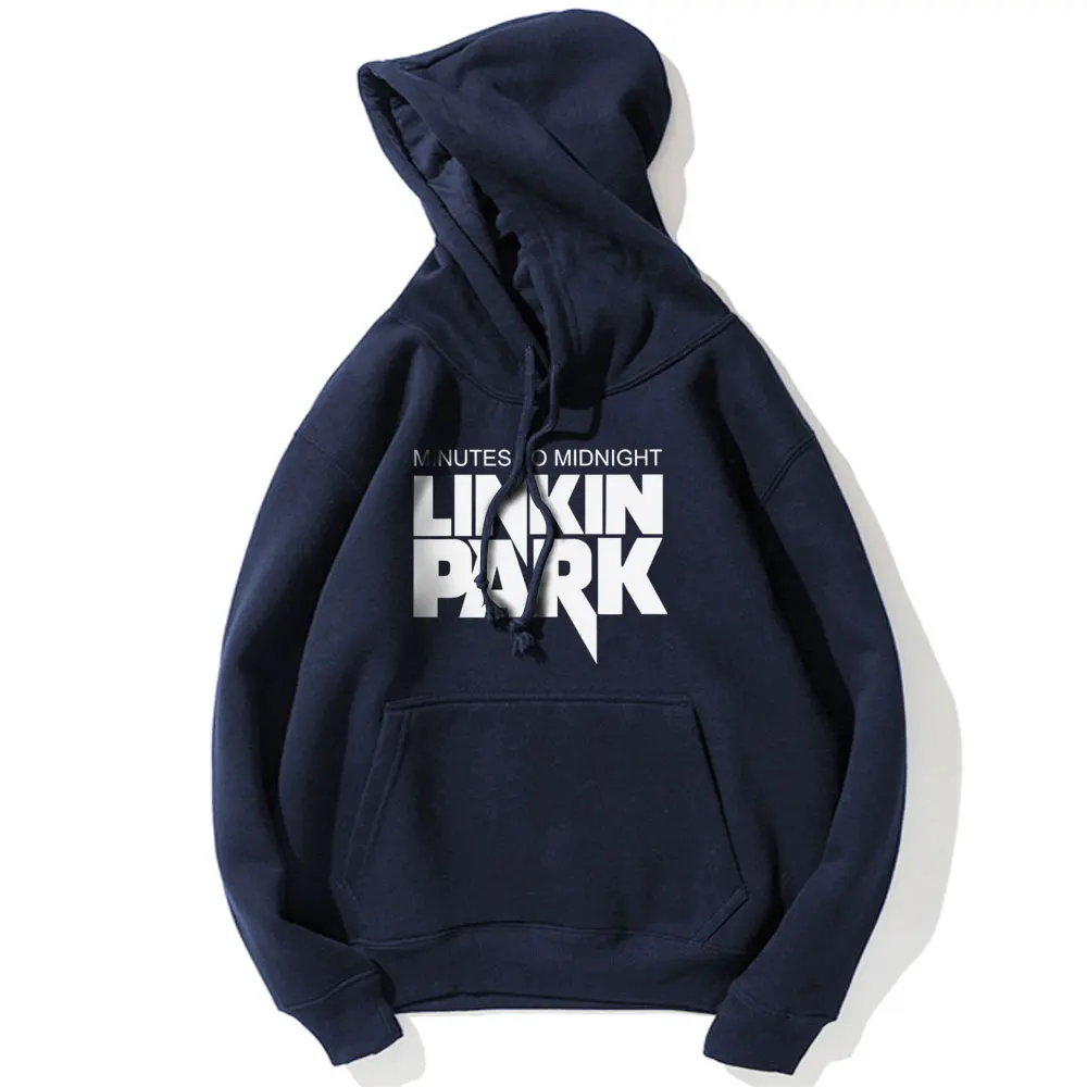 Модный рок Бренд Linkin Park толстовки мужские зимние повседневные пальто с капюшоном модные хип хоп рэппер DJ Свитшот Повседневный пуловер Топы - Цвет: S2-Navy