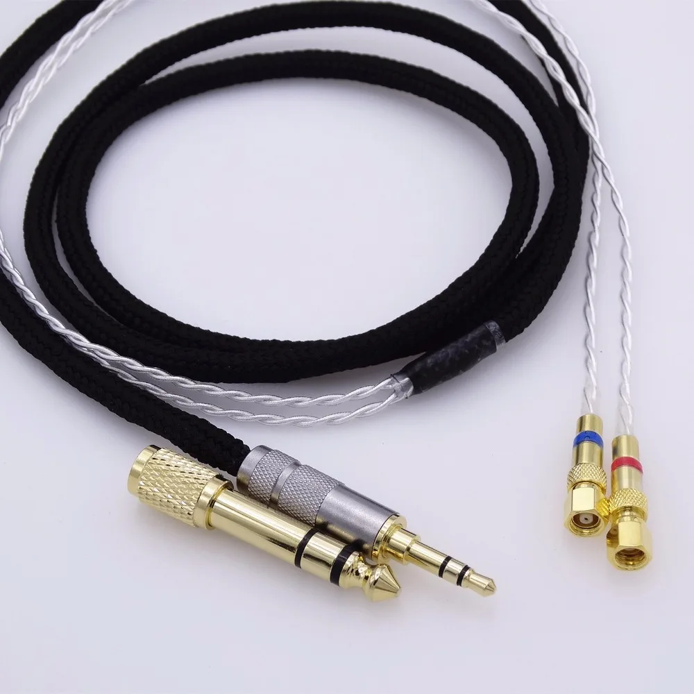 Black 5N OCC Silver Plated Hifi cable Headphone Upgrade Cable for
