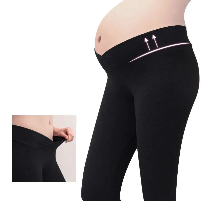 Autumn winter Drawstring High Waist Maternity Leggings for Pregnant