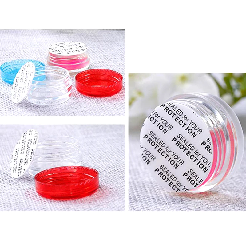 3g/5g 10pcs Cosmetic Sub Travel Plastic Refillable Bottles Round Plastic Empty Makeup Cream Container Pot Jar Color Random