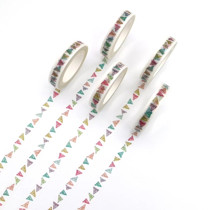

1 PCS Creativity Hand-Painted Triangle Washi Tape Diy Diary Decoration Masking Tape Kawaii Stationery Scrapbooking Sticker Tape