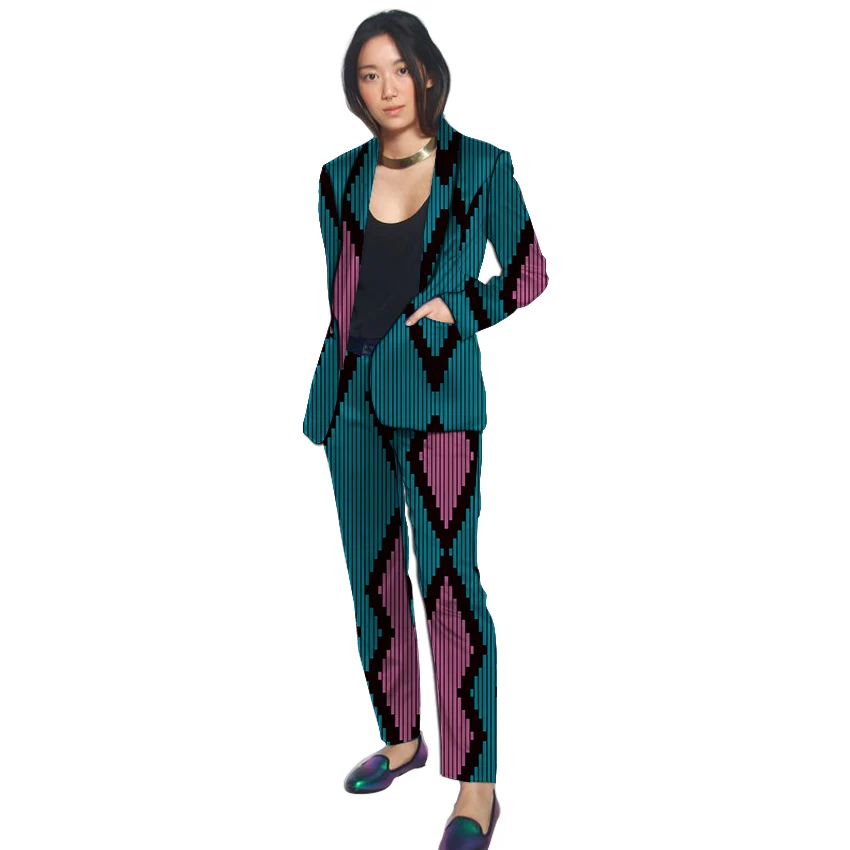 Shawl Collar blazers for women with trouser custom African print pant suits dashiki patterns elegant Ankara suits Shawl Collar blazers for women with trouser custom African print pant suits dashiki patterns elegant Ankara suits