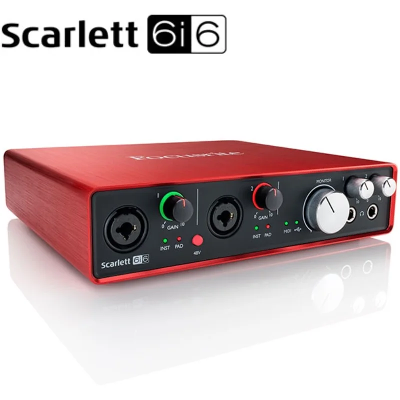 Новый оригинальный Focusrite Scarlett 6i6 (2nd Gen) 6 в выход USB 2 0 аудио интерфейс