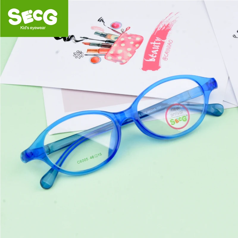 SECG Ultralight Children Girl Boy Eyeglasses Frames Myopia Prescription Eyewear Child Spectacle Frame Student Square Eye Glasses