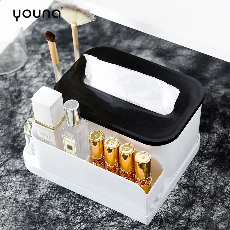 

Nordic Tissue Box Detachable Desktop Storage Boxes For Remote Control Mobile Phone Makeup Brushes Storage Holder Home Organizer