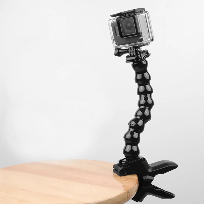 

Jaws Flex Clamp Mount Gooseneck Mount Clip for GoPro Hero 7/6/5/4 Session Xiaomi Yi SJCAM SJ4000 EKEN Action Cameras Accessories