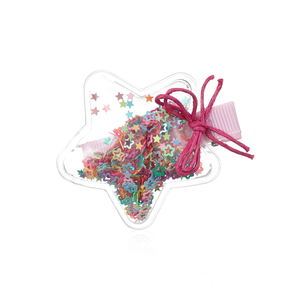 7 Fashion Girls Children Hairpins Baby Glitter Star Crown Hair Clips Lovely BB Clip Bow Barrettes Side Clips Kids Hair Accessories - Цвет: 7