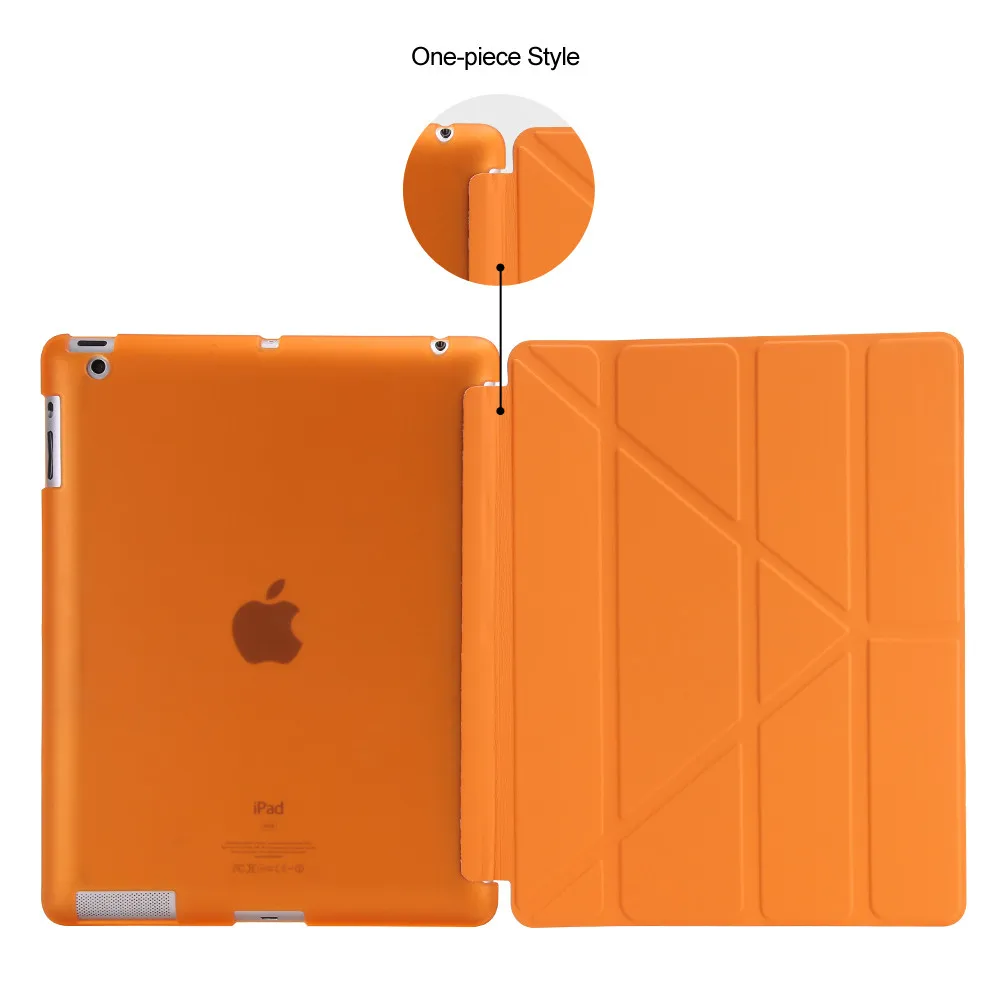 Чехол для Apple ipad 2 3 4, чехол GOLP для нового ipad 2, флип-чехол для ipad 4, смарт-чехол для ipad 3, чехол-подставка - Цвет: Orange