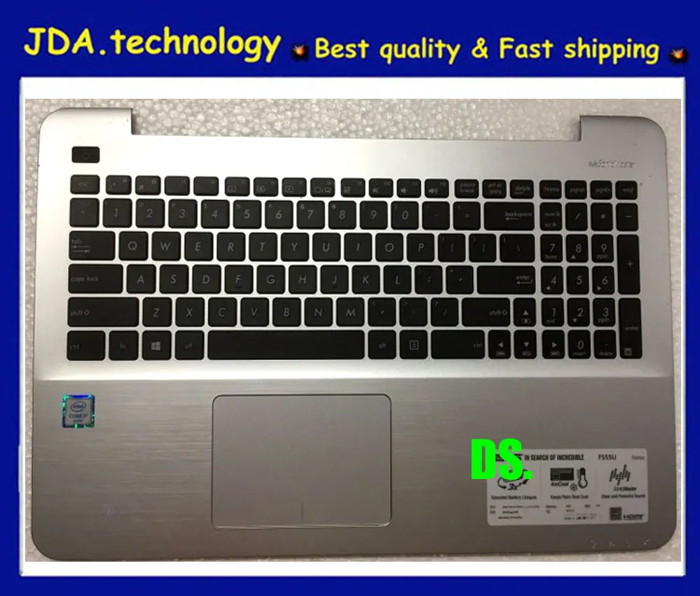 Новинка 95% клавиатура US для ASUS F555 X555l F555U верхняя крышка подставка рук сенсорная