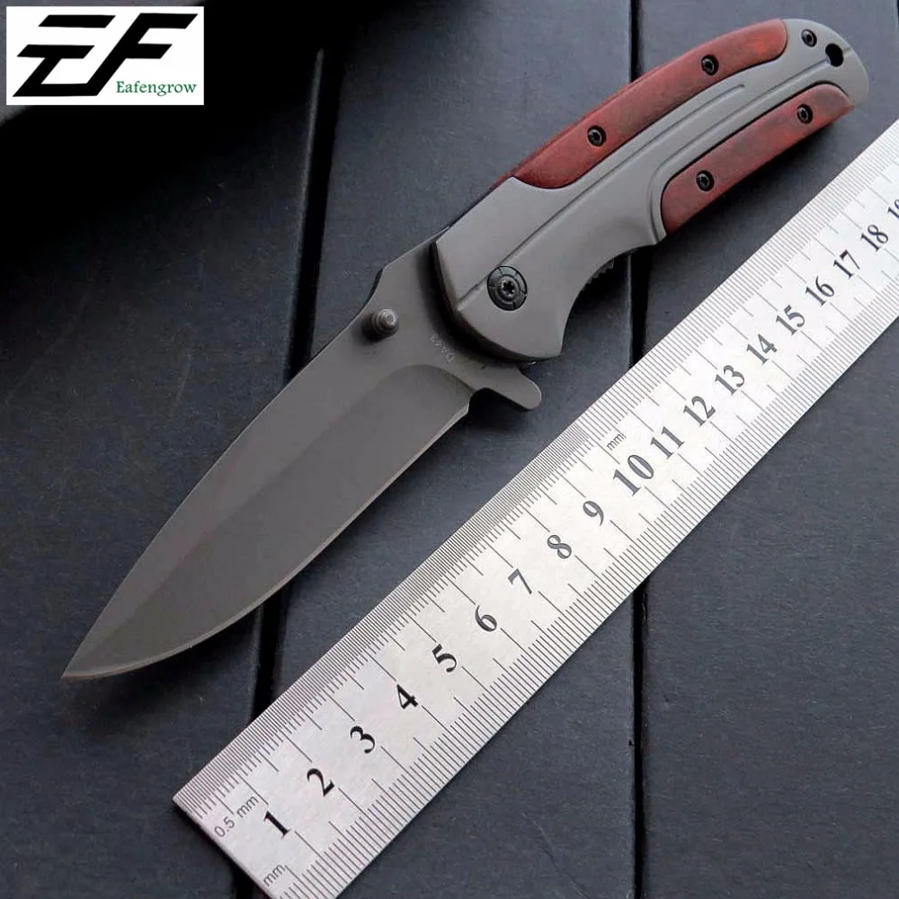 

Eafengrow DA43 Folding Knives 3Cr13Mov Blade Steel Rosewood Handle Knife Camping Survival Pocket Outdoor Hunting Knife