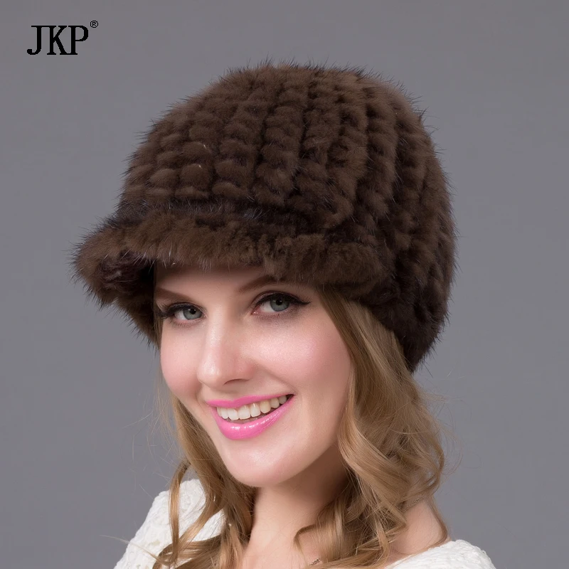 JKP новых природных Женская Действительно норки cap шапка мех bz-09