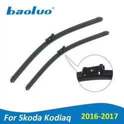 Baoluo стеклоочистителей для Skoda kodiaq 2016 2017 25 ''+ 22" натурального каучука, лобовое стекло Щётки для лобового стекла автомобиля, автомобиль