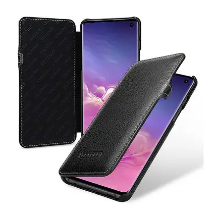 Черный Роскошный чехол из натуральной кожи для samsung Galaxy S10 S10E, бизнес флип-чехол для телефона, оболочка для samsung Galaxy S10 Plus, Fundas, кожа - Цвет: Черный