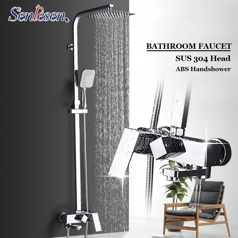 chrome shower faucet