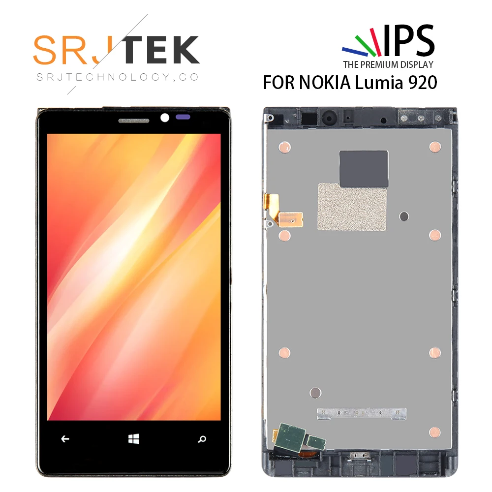 

4.5" ORIGINAL Display For NOKIA Lumia 920 LCD Touch Screen with Frame For NOKIA Lumia 920 RM-822 RM-821 RM-820 Replacement