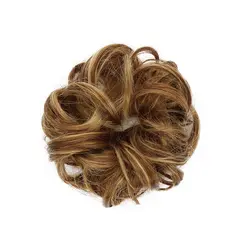 Шиньон Bun парики вьющиеся волосы штук Scrunchie расширения чёрный; коричневый синтетических пучок волос парики для Для женщин термостойкие