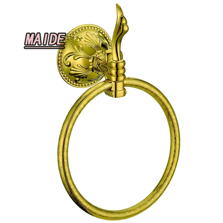 Zinc&Brass Titanium Golden Finished Towel Ring,Bathroom Accessories