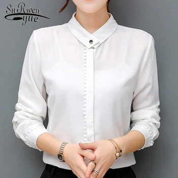 

womens tops and blouses women shirts plus size blusas femininas elegante white blouse chiffon women long sleeve shirts 2967 50