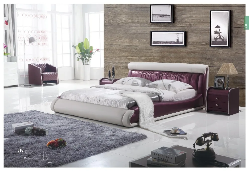 Modern round leather bed designs with 7 remote colors lightround leather bedsdesigner leather