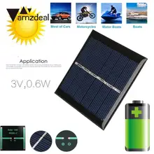 Amzdeal 0.6W DC 3V 160MA Mini Solar Cells 6.5×6.5×0.3cm Resin Battery Power Supply Charger Silicon Panel Solar Power Panel