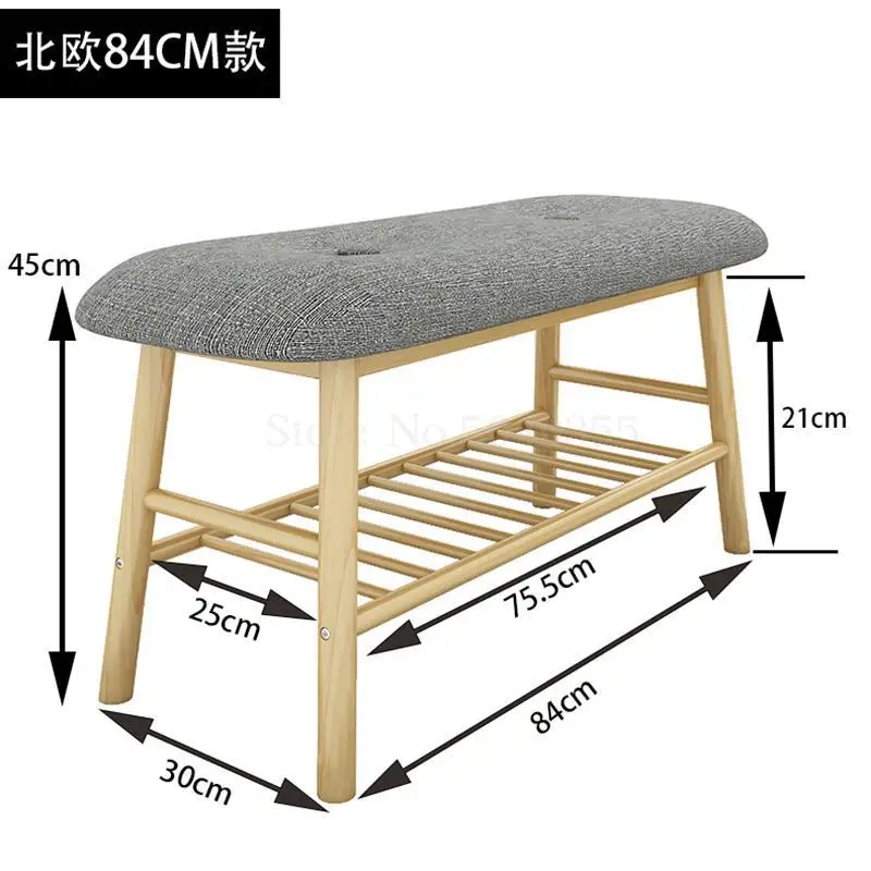 Твердая древесина, простые современные двери, обувь, скамейка, ткань, диван, табурет, домашний табурет, табурет, обувной шкаф - Цвет: VIP 5