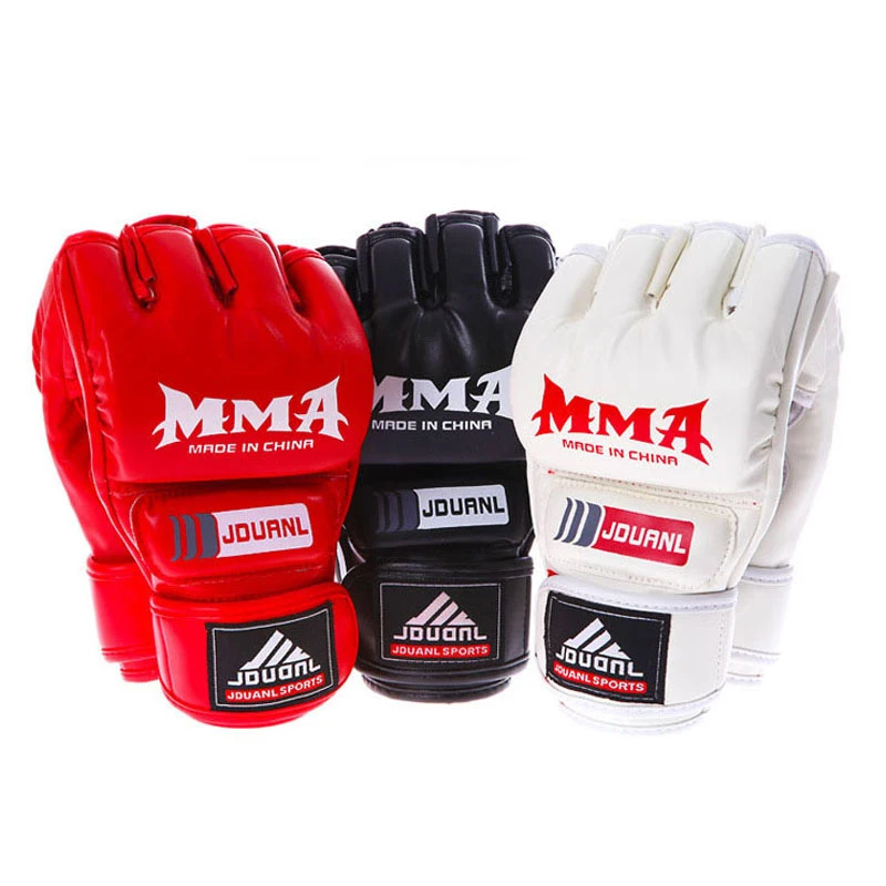 Brand MMA Boxing Gloves Top Quality PU Leather MMA Half Fighting Boxing Gloves Competition Training Gloves