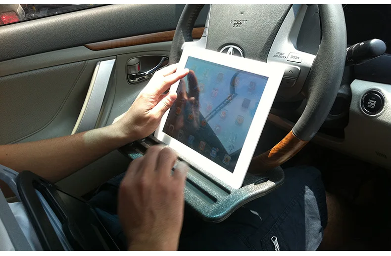 Car Holder for iPad Holder Vehicle Portable Desk Steering Wheel Multi