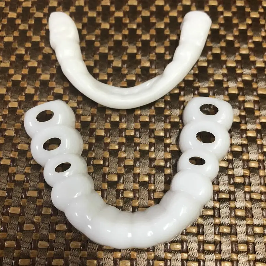 

Silicone Temporary False Teeth Cover Whitening Set Comfort Oral Care Fake Tooth Kit Whitening False Teeth Fits Dental Care Tool