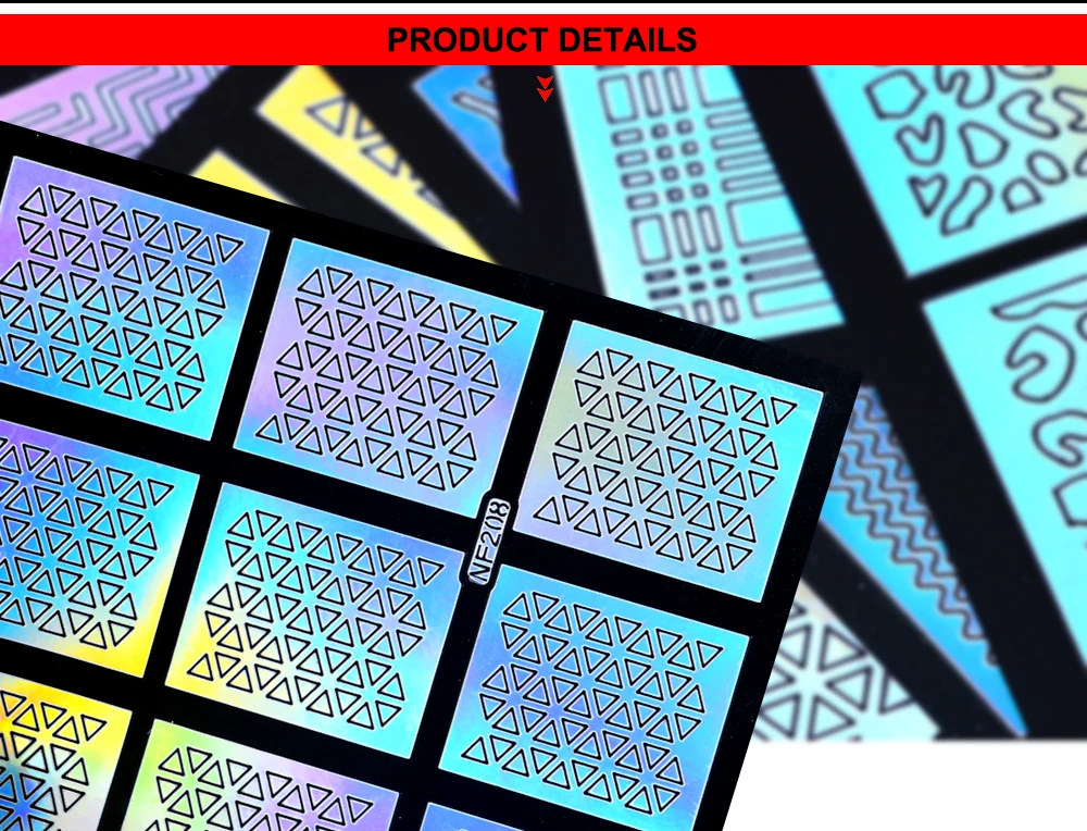 WUF 1 шт. полые наклейки для дизайна ногтей трафарет советы направляющие переводные наклейки s Аксессуары французские советы ногти наклейка украшение