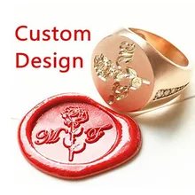 Изображение на заказ деревяный гребень для волос буквы ваш дизайн роскошное розовое золото обручальное кольцо воск печать штамп