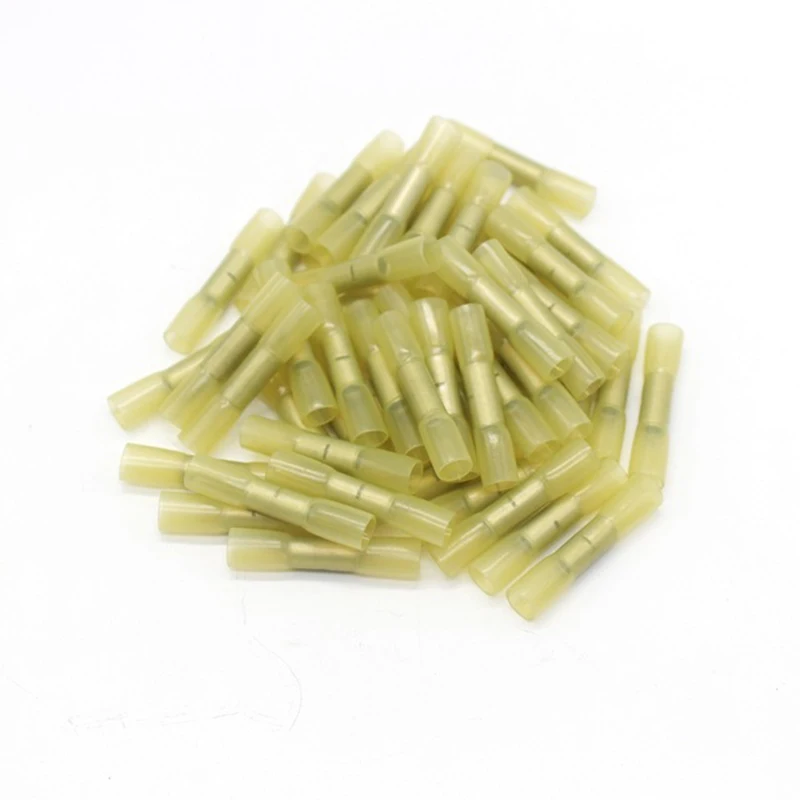 

100PCS BHT5 Heat Shrinkable Butt Waterproof Connector 12-10AWG 4.0-6.0mm2 Splice Butt Heat Shrink Tube Joint Crimp Terminal