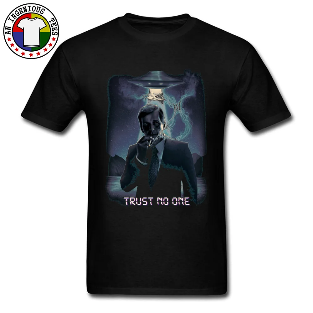 Europe Group Father Day Cotton O Neck Men Tops Shirts Funny Tops Shirt Slim Fit Short Sleeve Tshirts Wholesale Trust no one Cigarette Smoking Man 4132 black