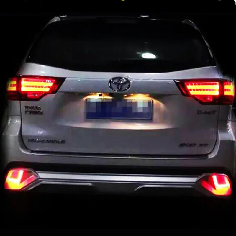 

2 шт. Автомобильный светодиодный стоп-сигнал светильник и окружении после туман светильник s/задний бампер светильник s для Highlander 2015 2016