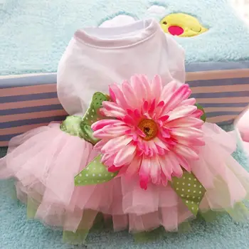 

New Qualified Dog Gauze Tutu Dress Skirt Pet Dog Cat Princess Clothes Bowknot Dres Levert Dropship dig6225