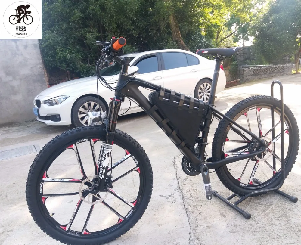 kalosse carbon fiber electric mountain bike 27 speed M4000 48V 10AH 350W electric carbon