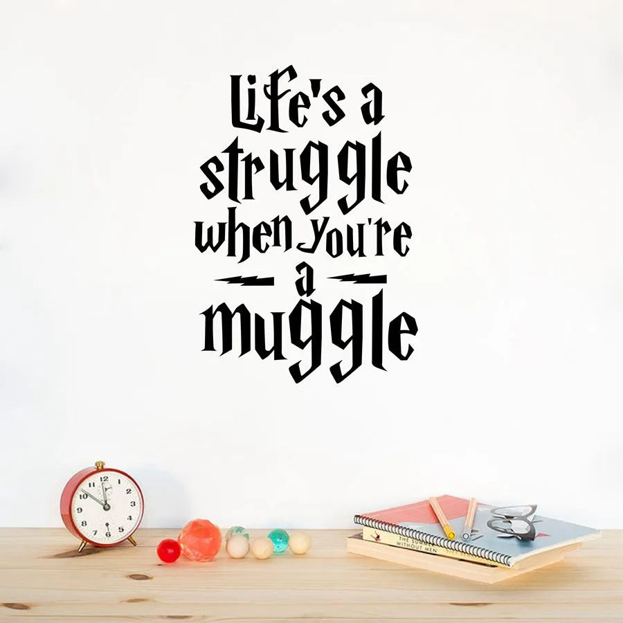 

New arrival diy wall art wallpaper Funny Harry Potter Wall Stickers Quotes Vinyl Wall Decals For Teens Room Wall Decoration