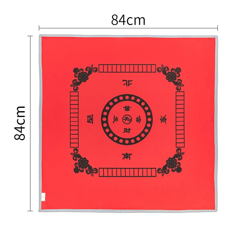 Утолщенный бесшумный нескользящий водонепроницаемый Настольный коврик для игры в покер маджонг прочный домашний игровой Настольный коврик - Цвет: red 84cm